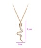 Cadena Y Dije Serpiente Cristales Oro Laminado 14k Rosa