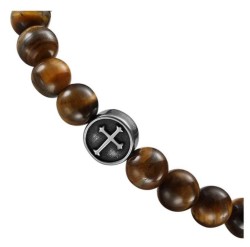 Pulsera de Acero Inoxidable Enso para Hombre Café EM0043BR