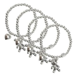 Pulseras Acero Inox/Resorte, Plata.