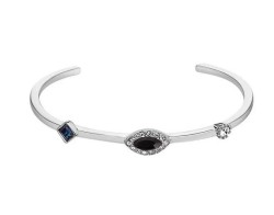 Brazalete Ocean Heart, Baño oro blanco, 18K, OH18-97