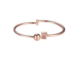 Brazalete Ocean Heart, Baño oro rosa, 18K, OH19-65