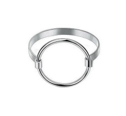 Brazalete Ocean Heart, Baño oro blanco, 18K, OH19-84