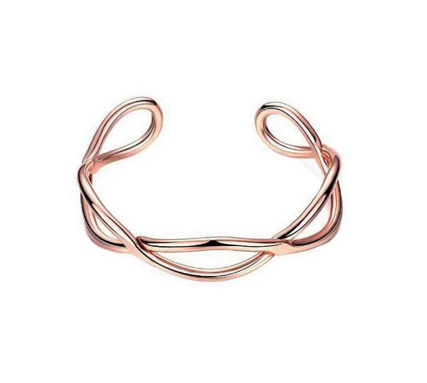 Brazalete Ocean Heart, Baño oro rosa, 18K,OH19-86