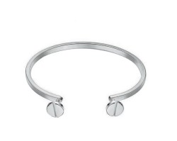 Brazalete Ocean Heart, Baño oro blanco, 18K,OH19-81