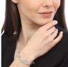 Brazalete Ocean Heart, Baño oro blanco, 18K, OH17-62