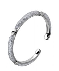 Brazalete Ocean Heart, Baño oro blanco, 18K, OH16-837