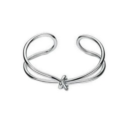 Brazalete Ocean Heart, Baño oro blanco, 18K, OH19-90