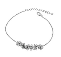 Pulsera Ocean Heart, Baño oro blanco, 18K, AC16-697