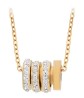 Collar y Dije Resorte Barril Cristales Oro 14K Laminado Dorado