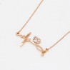 Collar Electro Doctor Cristal Oro 14k Laminado Rosa