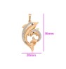 Collar Para Mamá Delfines Cristales Oro 18K Laminado Dorado
