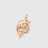 Collar Para Mamá Delfines Cristales Oro 18K Laminado Dorado