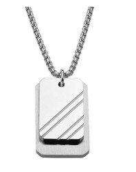 Collar Enso Para Hombre EMN178S Plateado