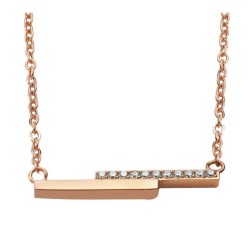 Collar y Dije Enso Para Mujer EJN3366R Rosado