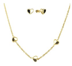 Set de Collar y Aretes Enso Para Mujer EJS3377G Dorado
