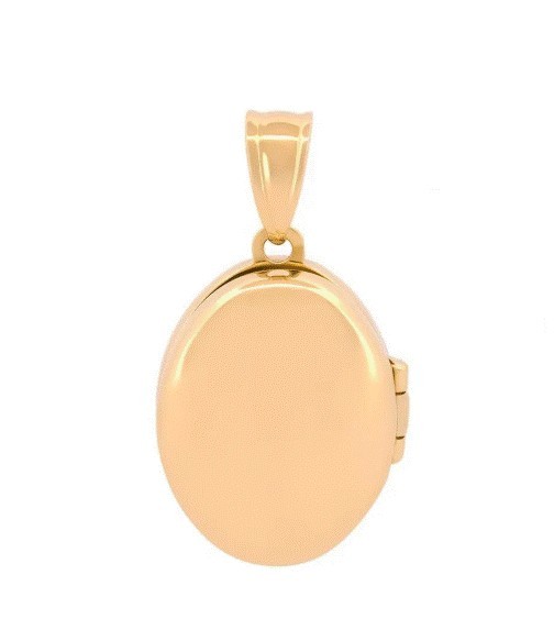 Dije Oval Love Relicario 1.5 cm Oro Sólido 14k