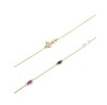 Cadena Con Zirconias Colores Oro Sólido 10k
