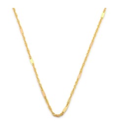 Cadena Estilo Singapur Oro Italiano Sólido 10k 35 cm