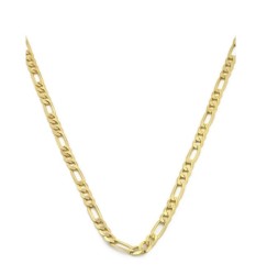 Cadena Figaro 2.5 mm 65 Cm Oro Sólido 14k