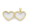 Dije Corazón Relicario Liso 1.5 cm Oro Sólido 14k