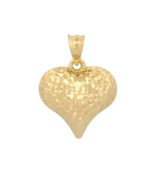 Dije Corazon Facetado 1.3 cm Oro Amarillo 10k
