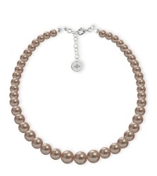 Collar Creciente Perlas de Cristal Zvezda Plata 0.925 Mujer Dorado