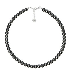 Set Collar Aretes de Poste Pulsera Zvezda Plata 0.925 Mujer Negro