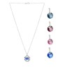 Set Collar Dijes Aretes Corte Heart Zvezda Plata 0.925 Mujer