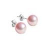 Set Collar Dije Perla Aretes Poste Zvezda Plata 0.925 Mujer Rosa claro