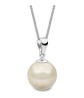 Set Collar Dije Perla Aretes Poste Zvezda Plata 0.925 Mujer Crema