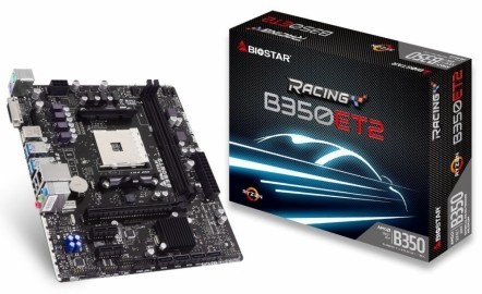 Tarjeta Madre Biostar micro ATX B350ET2, S-AM4, AMD B350, USB 3.0, ...