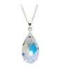 Set Collar Dije Corte Leaves Aretes Zvezda Plata 0.925 Mujer Multicolor