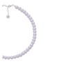 Collar Perlas de Cristal Austriacas Zvezda Plata 0.925 Mujer Lila