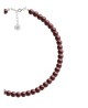 Collar Perlas de Cristal Austriacas Zvezda Plata 0.925 Mujer Vino