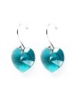 Set Collar Dije Corte Hearl Aretes Zvezda Plata 0.925 Mujer Azul