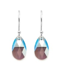 Set Collar Dije Corte Leaves Aretes Zvezda Plata 0.925 Mujer Gris