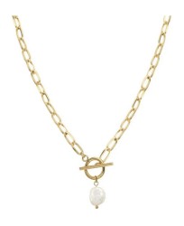 Collar de Acero Inoxidable Enso para Dama EICE232133G Dorado