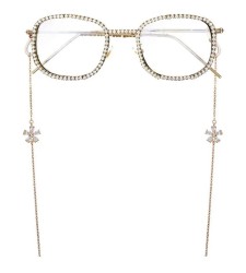 Collar Cadena Flores P/ Lentes Cubrebocas Gafas Oro Laminado Dorado