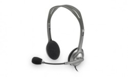 Logitech Audífonos con Micrófono H111, Alámbrico, 1.8 Metros, Gris