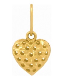 Dije Corazón Puntos 8 mm Oro Sólido 14k