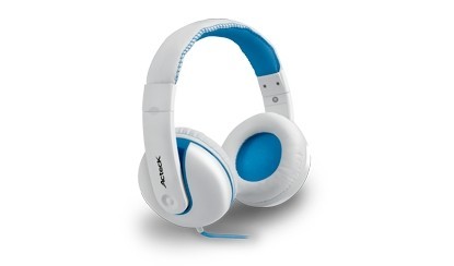 Acteck Audífonos HD-600, Alámbrico, 1.2 Metros, 3.5mm, BlancoAzul