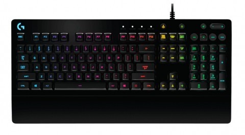 Teclado Gamer Logitech G213 Prodigy LED RGB, Alámbrico, Negro, (Ing...