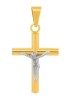 Dije Cristo Tubular 2.5 cm por 2.5 mm Oro Sólido 10k