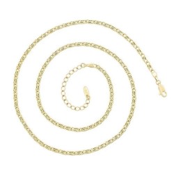 Cadena Egipcia Oro 18k Laminado 50cm 3 Mm De Grosor