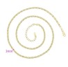 Cadena Egipcia Oro 18k Laminado 50cm 3 Mm De Grosor