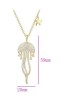 Collar Largo Dije Medusa Cristales Oro 14k Laminado