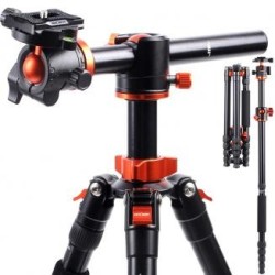 170cm Trípode de Aluminio para Cámara + Columna Central Transversal + Rótula de Bola, Carga 10kg - T255A4+BH-28L(TM2515T1)