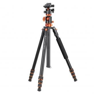 190cm Trípode de Aluminio para Cámara + Columna Central Transversal + Rótula de Bola, Carga 10kg - T254A4+BH-28L (SA254T3)