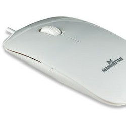 Mini Mouse Manhattan Óptico Silueta, Alámbrico, 1000DPI, USB, Blanco