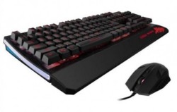 Kit Gamer de Teclado y Mouse Eagle Warrior G75, Alámbrico, USB, Negro